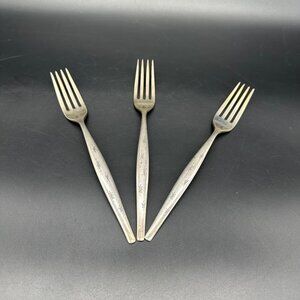 Vintage Gorham Sterling Silver Stardust Forks Mid Century Modern Flatware Atomic